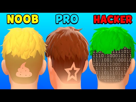 NOOB vs PRO vs HACKER - Hair Tattoo: Barbershop Master - YouTube
