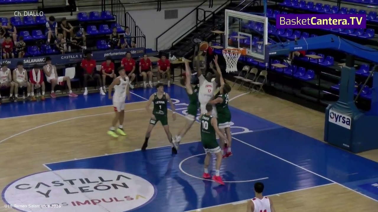CHIEK DIALLO (Vitoria 2008). Con Selec. U18M ESPAÑA (Baskonia). Torneo Internacional. Salamanca 2026