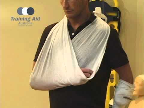First Aid Tutorial: How to correctly sling an arm | Training Aid Australia Sydney