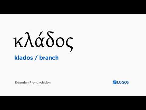 How to pronounce Klados in Biblical Greek - (κλάδος / branch)