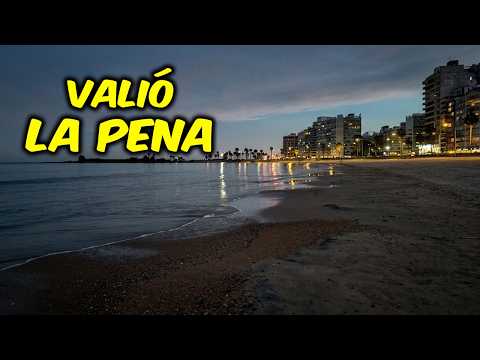 🇺🇾 Llegué a la playa justo cuando Montevideo se iluminaba