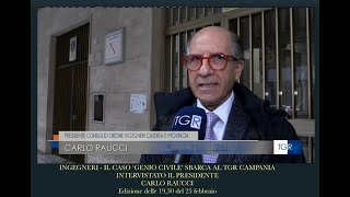 Genio Civile, intervista Tgr Campania al Presidente dell’Ordine degli Ingegneri di Caserta, Raucci