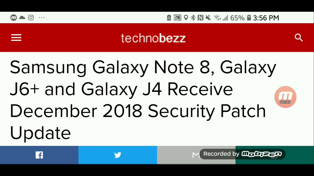 Samsung Galaxy Note 8 Galaxy j6 plus Galaxy j4 receive December 2018 security patch.