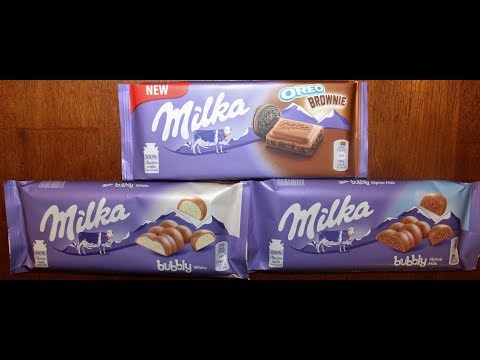 Milka: Oreo Brownie, Bubby White & Bubbly Alpine Milk Review