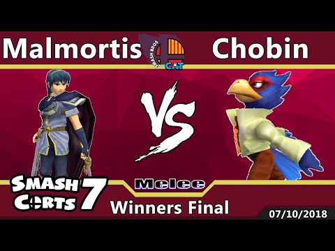 SmashCorts #7 - SSBM Singles - Malmortis (Marth) vs Chobin (Falco) - Winners Final