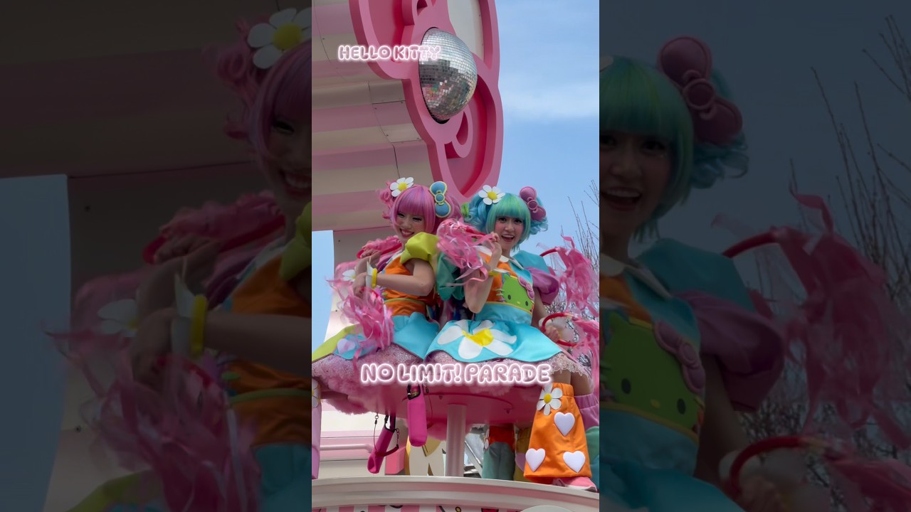 ユニバのパレードみんな可愛いけど、キティフロート特に大好き♡ #usj #universalstudios #ユニバ #kitty #hellokitty