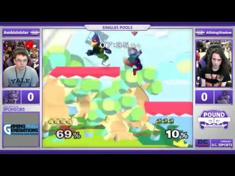 *Pound* 2016 - Melee Pools - Ambisinister (Fox) vs. ARisingShadow (Falco)
