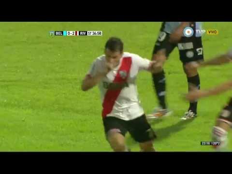 Gol de Mora. Belgrano 0 - River 2 | Primera División 2015 - Fecha 3