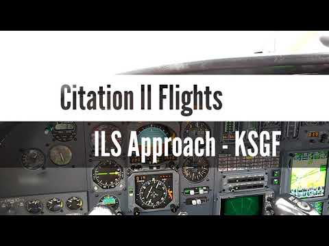 Citation II Flights - ILS Approach - KSGF