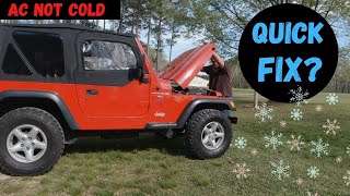 98 Jeep Wrangler AC not Cold!