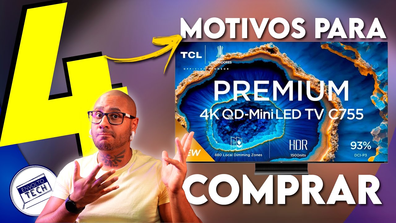 TCL C755 a MELHOR TV CUSTO BENEFICIO de 2024! Saiba por que VALE SEU DINHEIRO!