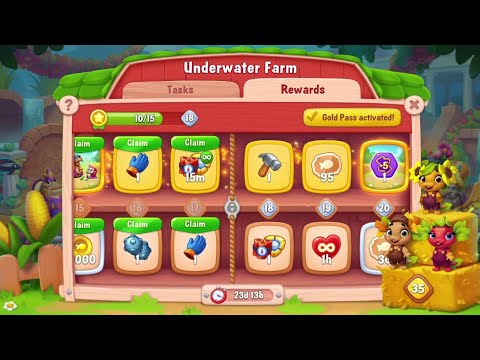 @Fishdom Win Strikes Level 8255 - 8258. Underwater Farm Level 17 Unlocked.