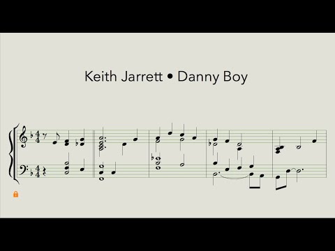 Keith Jarrett • Danny Boy • Piano transcription