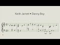 Keith Jarrett • Danny Boy • Piano transcription