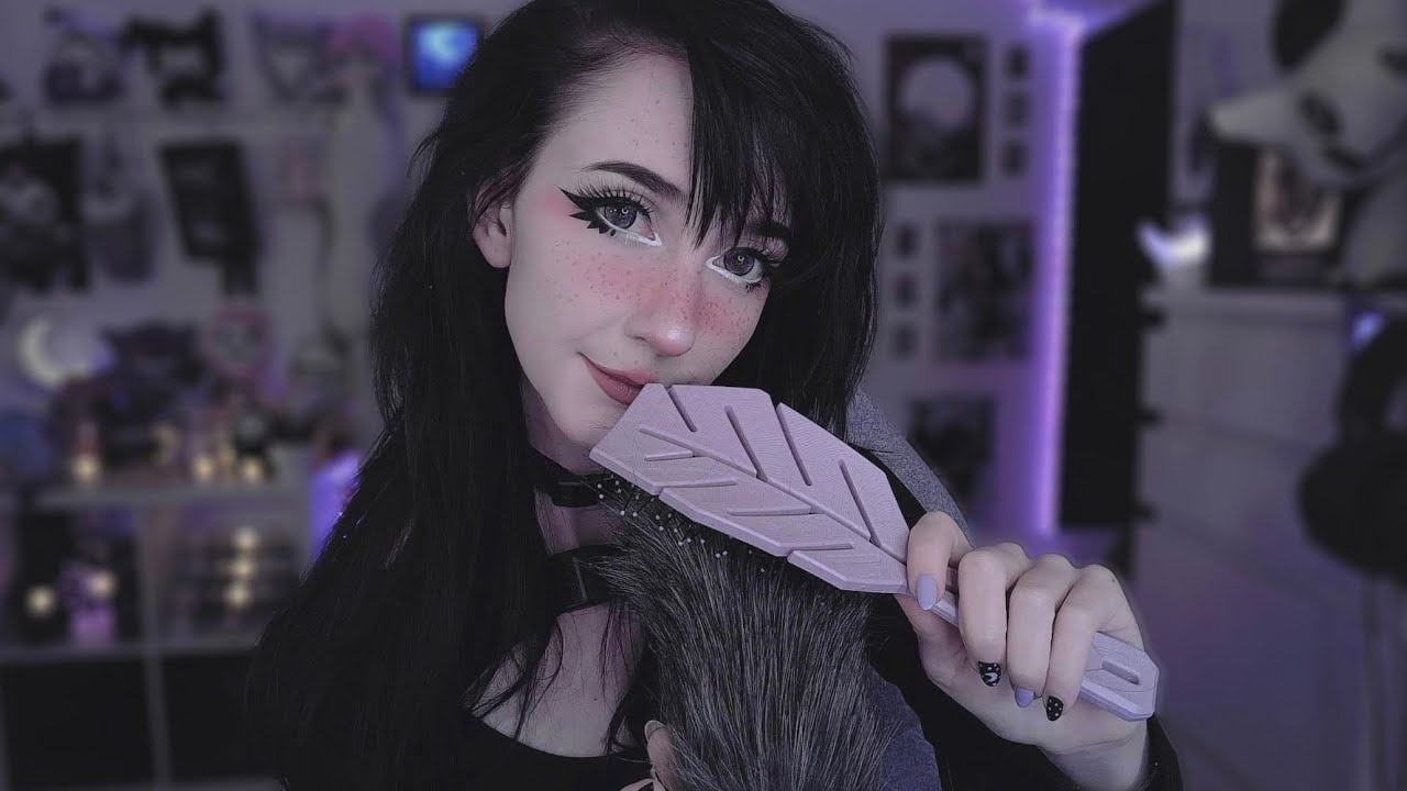 asmr ☾ fluffy mic brushing... literally ✨
