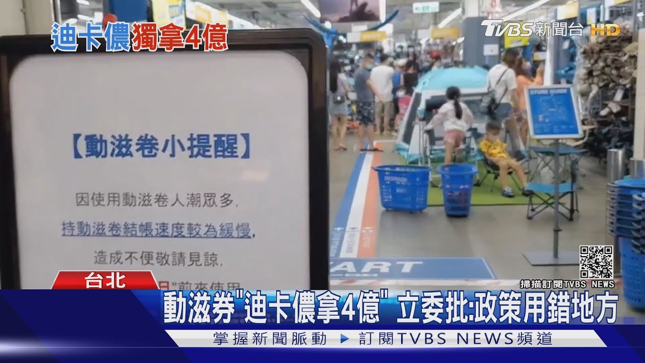 動滋券「迪卡儂拿4億」 立委批:政策用錯地方