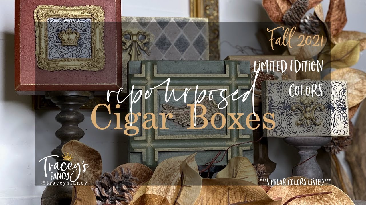 Watch video Repurposed Cigar Box: Fall 2021 Limited Edition Paint Colors | Tracey’s Fancy Now Repurposed Cigar Box: Fall 2021 Limited Edition Paint Colors | Tracey’s Fancy