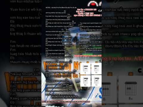 music chords guitar 🎸 ntxawg lis 🎸vim koj ntshai lub neej ua teb #music  #nkaujtawmtshiab2025