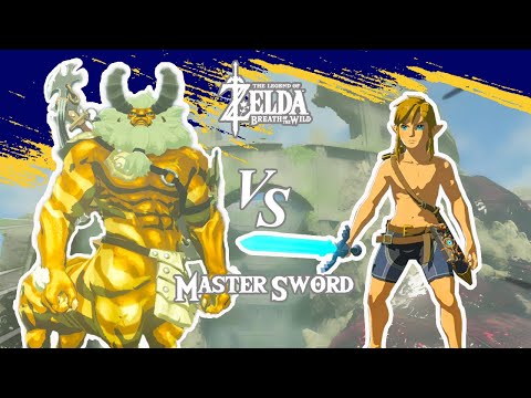 Beating Gold Lynel with Quater Heart Master Sword ONLY