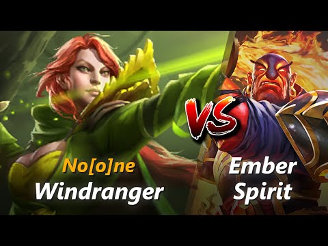 No[o]ne mid Windranger vs Ember Spirit | First 10 minutes