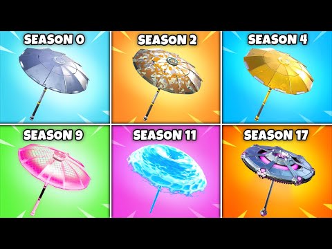 Evolution of ALL 27 Umbrella Gliders in Fortnite! (Season 1 to Season 17)