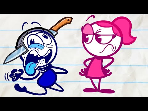 Pencilmate play fights with food! - animated cartoons characters- animated short films