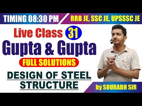 🔴 Live Class #31 | Gupta & Gupta | RRB JE | SSC JE | UPSSSC JE | Civil Engineering | by Sourabh Sir Video