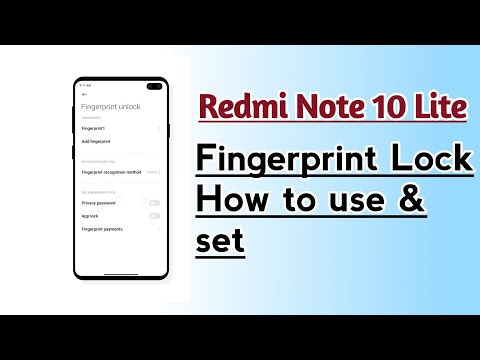 Redmi Note 10 Lite Fingerprint Lock How to use & set