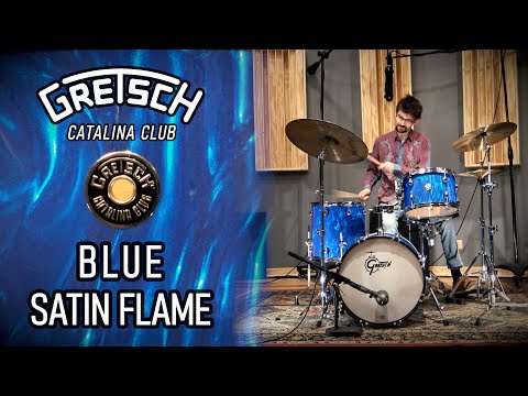 Gretsch Catalina Club Drum Kit w/ Remo Renaissance heads! - Blue Satin Flame!