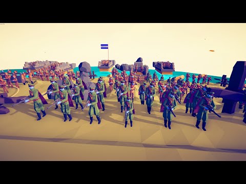 350x SOVIET ARMY ATTACK GERMAN BASE - Totally Accurate Battle Simulator TABS
