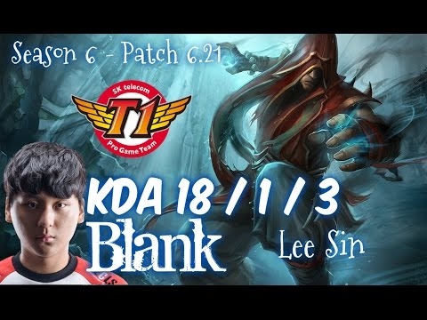 SKT T1 Blank LEE SIN vs GRAVES Jungle  Patch 6.21 NA Ranked