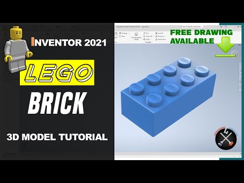 LEGO BRICK 3D MODELING TUTORIAL 🧩 | Learn how to build unlimited LEGO pieces | Inventor 2021