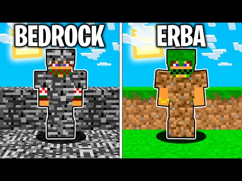 ARMATURA DI BEDROCK RICCA vs ARMATURA DI ERBA POVERA - Minecraft ITA