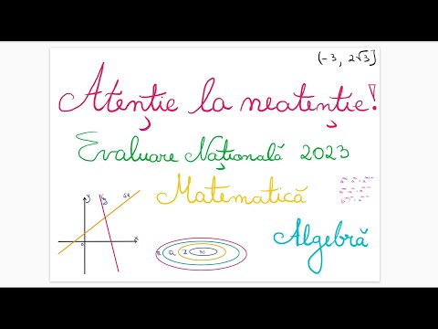Atentie la Neatentie - Evaluare Nationala 2023 - Algebra