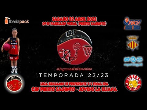 Videohighlights Benjamín Iberiapack CBF Puerto Sagunto - Jovens La Eliana (CUARTOS IDA LIGA 22-23)