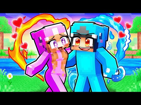 Fire Lily Girl and Water Omz Love Story in Minecraft