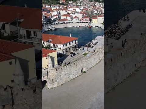 Discover Nafpaktos! 🏰 From medieval castles to the Venetian harbor in the old town. #travel #drone