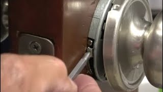 Tighten a Loose Kwikset Door Handle - Hidden Release under the Rose