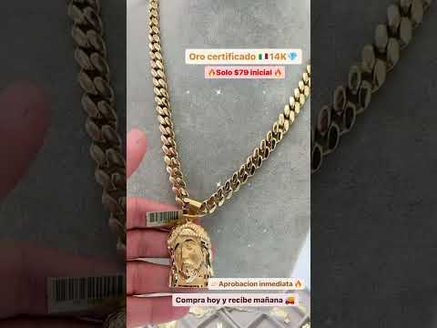 💎Set Cristo 14K Cadena monaco Oro 14K🇮🇹 italiana #miami #joyeria #joyeriaenmiami #financiamiento