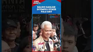 Jadi Sasaran Vandalisme, Baliho Ganjar Pranowo Dicoret Tulisan 'Ndasmu' hingga Stiker Palu Arit