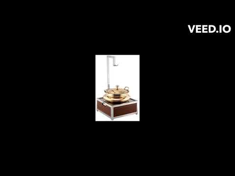 Brass chafing food dish, for buffet, capacity: 5ltr
