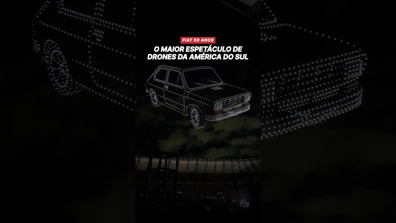 FIAT 50 ANOS • Espetáculo com 1.600 drones é o maior da América do Sul