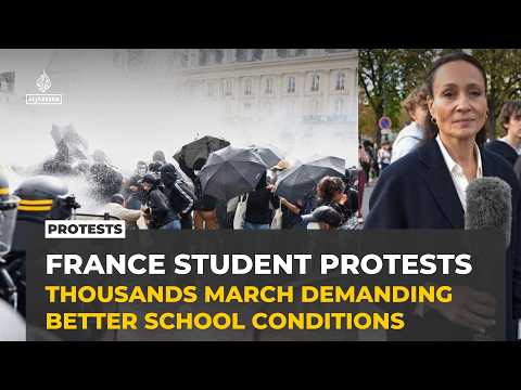 French police clash with demonstrators as education protests spread