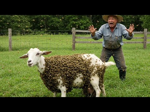 Animal Rescue: How Did a Baby Goat Escape a Giant Swarm of Bees? #animals #rescueefforts #rescue