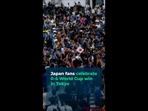 Japan fans celebrate 4-0 World Cup win in Tokyo
