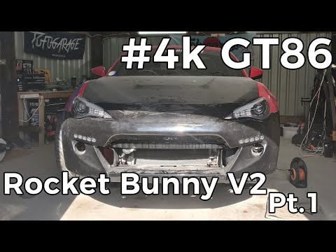 4k GT86 Rocket bunny Install Part 1 - Front Bumper