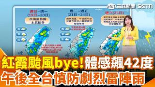 「紅霞颱風掰了」北市體感飆42度！未雨前極度悶熱如烤爐 各地紫外線達危險級 大氣不穩定！午後全台慎防雷陣雨 ｜三立新聞網 SETN.com