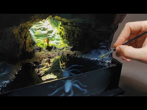 Monster of An Underground Lake Epoxy Resin Diorama