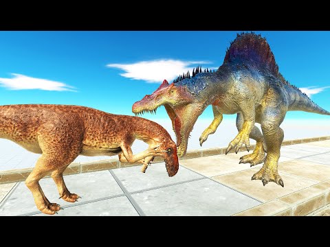 BLUE SPINOSAURUS DEATH RUN | ANIMAL REVOLT BATTLE SIMULATOR