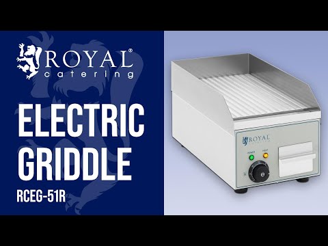 video - Electric Griddle - 360 x 250 mm - Royal Catering - 2,000 W